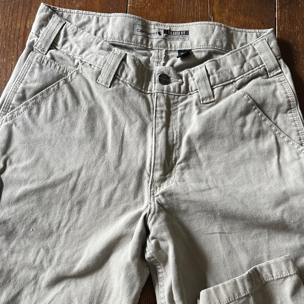 Carhartt Light Khaki Relaxed Fit Work Pants